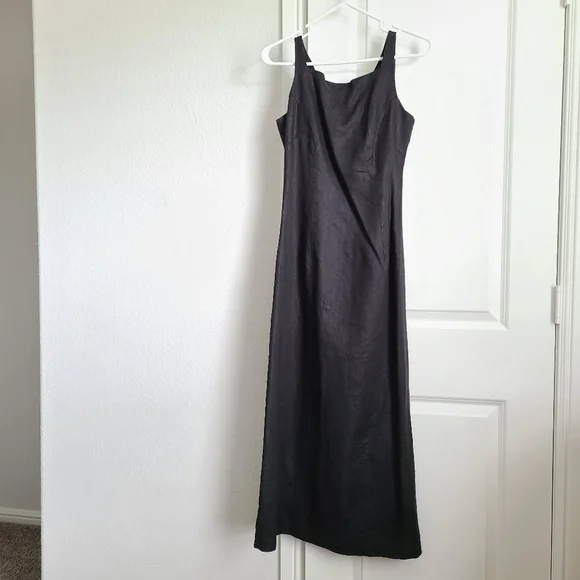 Banana Republic Factory Store 100% Linen Black color Dress - Picture 1 of 3